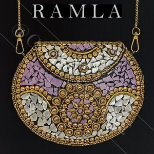 Ramla Beverly Hills Hand-Crafted Bag in Purple